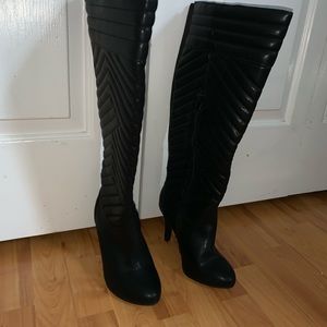Torrid Quilted Faux Leather Knee Boots 